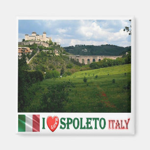 UMB013 SPOLETO I Love, Umbria, Italy, Fridge Magneet