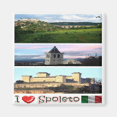 UMB014 SPOLETO I Love, Mosaic, Umbria, Fridge Magneet (Voorkant)
