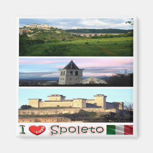 UMB014 SPOLETO I Love, Mosaic, Umbria, Fridge Magneet