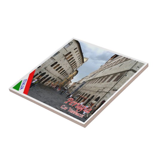 UMB016 PERUGIA, Corso Vannucci, Umbrië, Tegeltje (Zijkant)