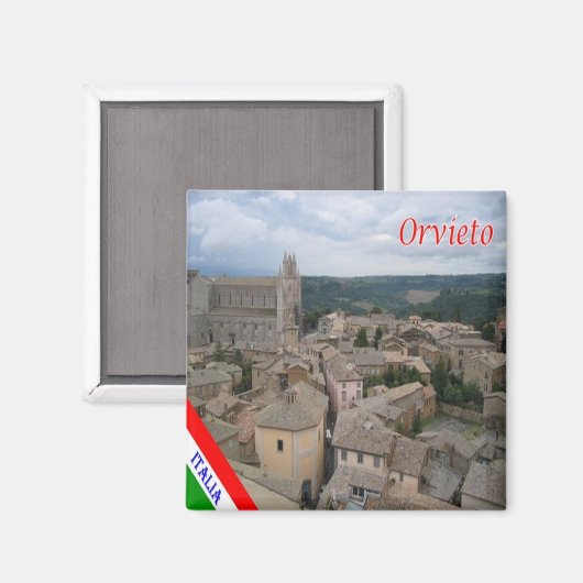 UMB018 ORVIETO, Umbrië, Italië, Fridge Magneet (Voorkant / Achterkant)