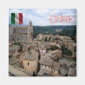 UMB019 ORVIETO, Uitzicht vanuit de lucht, Umbrië, Magneet (Voorkant)