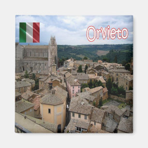 UMB019 ORVIETO, Uitzicht vanuit de lucht, Umbrië,  Magneet