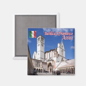 UMB035 ASSISI, Umbrië, Italië, Fridge Magneet (Voorkant / Achterkant)