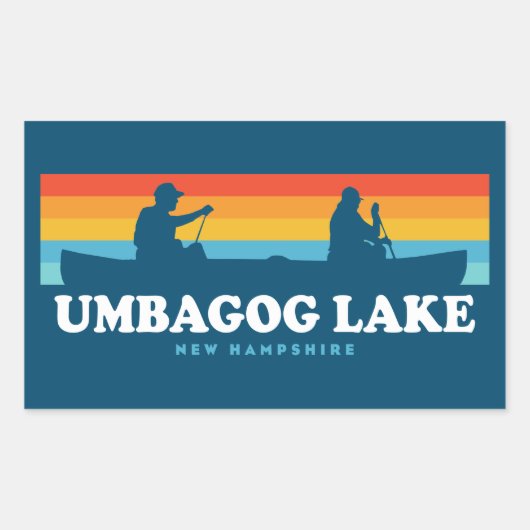 Umbagog Lake New Hampshire Cano Rechthoekige Sticker (Voorkant)