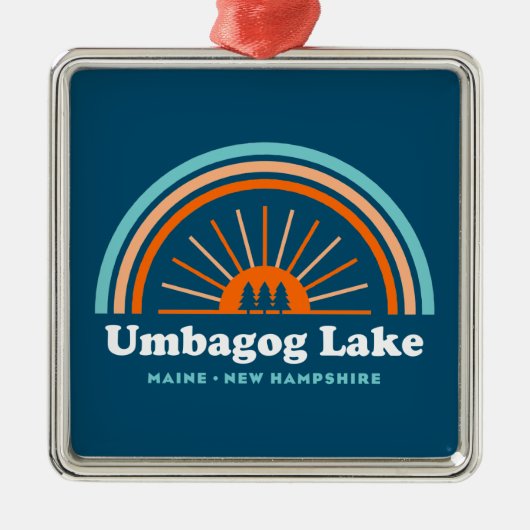 Umbagog Lake New Hampshire Maine Metalen Ornament (Voorkant)