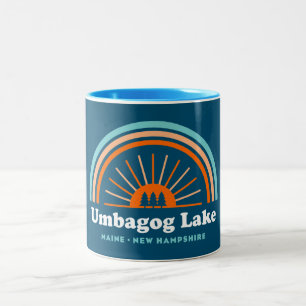 Umbagog Lake New Hampshire Maine Tweekleurige Koffiemok
