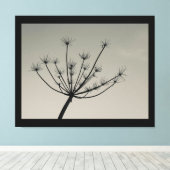 Umbellifer Flower in Winter Canvas Print (Insitu (Houten vloer))