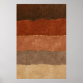Umber Strata Gouache Boho Kunstposter Poster (Voorkant)