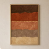 Umber Strata Gouache Boho Kunstposter Poster