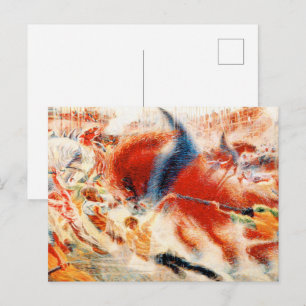 Umberto Boccioni De stad rijst Futurisme Kunst Briefkaart