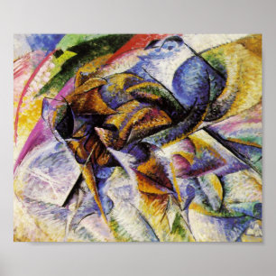 Umberto Boccioni - Dynamisme van een fietser Poster