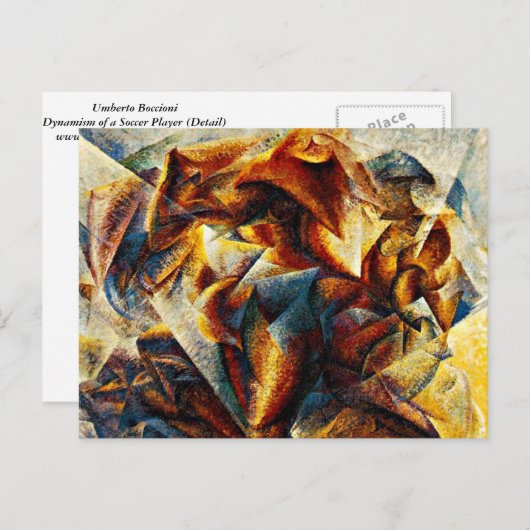 Umberto Boccioni - Dynamisme van een voetbalspeler Briefkaart (Voorkant / Achterkant)