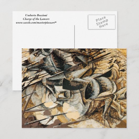 Umberto Boccioni - Lancers Briefkaart (Voorkant / Achterkant)