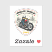 Umbrail passeert grensalpen Italië-Zwitserland Sticker (Vel)