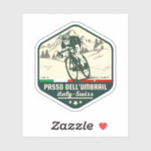 Umbrail passeert grensalpen Italië-Zwitserland Sticker (Vel)