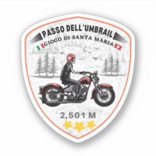 Umbrailpas Italië-Zwitserland grens Alpen Sticker
