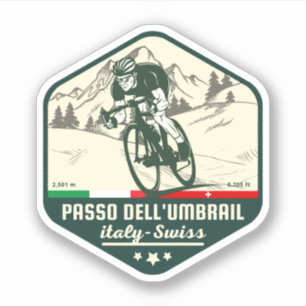 Umbrailpas Italië-Zwitserland grens Alpen Sticker