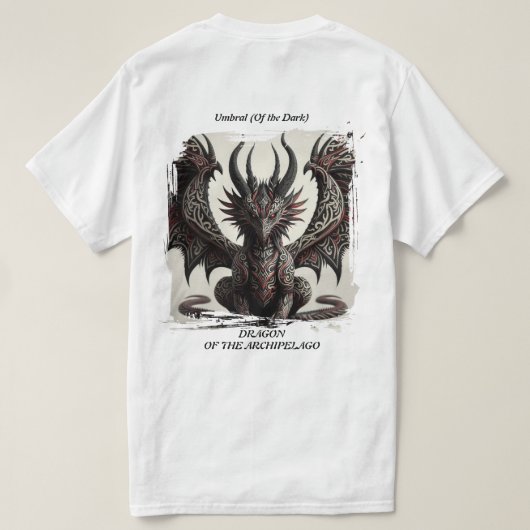 Umbral Dragon van het Archipel T-Shirt (Design achterkant)