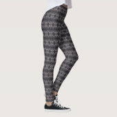 Umbral Zwarte Abstracte Aquarel Kunst Leggings (Rechts)