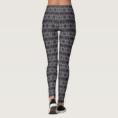 Umbral Zwarte Abstracte Aquarel Kunst Leggings (Achterkant)