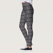 Umbral Zwarte Abstracte Aquarel Kunst Leggings (Links)