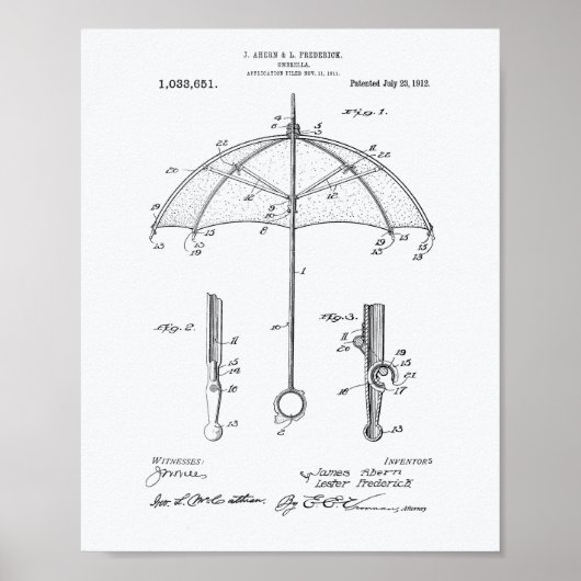 Umbrella 1912 - Whitepaper over octrooien Poster (Voorkant)