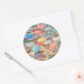 Umbrella 1 ronde sticker (Envelop)