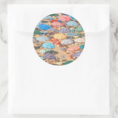 Umbrella 1 ronde sticker (Tas)