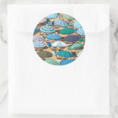 Umbrella 4 ronde sticker (Tas)