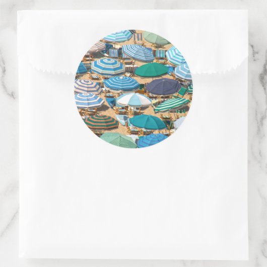 Umbrella 4 ronde sticker (Tas)