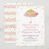 Umbrella April Shower brengt May Flowers Kaart (Voorkant / Achterkant)