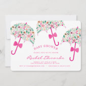Umbrella Baby shower Invitation Kaart (Voorkant)