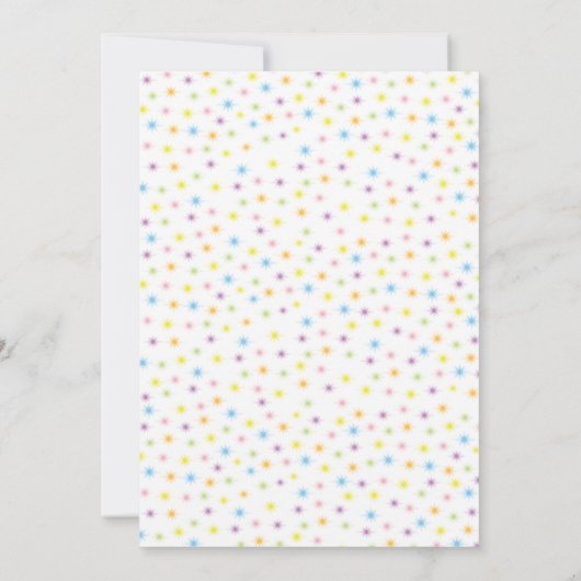 Umbrella Baby Shower-uitnodigingen Kaart (Achterkant)