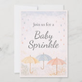 Umbrella Baby Sprinkle Uitnodiging (Voorkant)