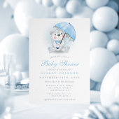 Umbrella Beer Boy Baby shower Kaart