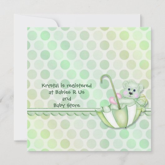 Umbrella Beer Mint - Uitnodiging (Achterkant)