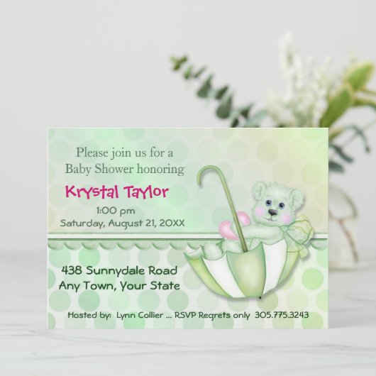 Umbrella Beer Mint - Uitnodiging (Staand voorkant)