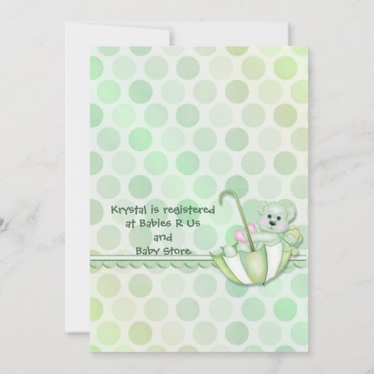 Umbrella Beer Mint - Uitnodiging (Achterkant)