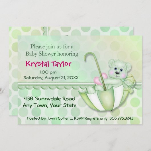 Umbrella Beer Mint - Uitnodiging (Voorkant / Achterkant)