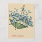 Umbrella Blue Forget-Me-Not Briefkaart (Voorkant)