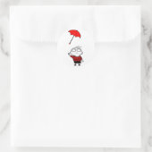 Umbrella Boy Ronde Sticker (Tas)