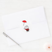 Umbrella Boy Ronde Sticker (Envelop)