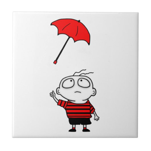 Umbrella Boy Tegeltje (Voorkant)