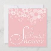 Umbrella Bridal Shower Invitation (roze) Kaart (Achterkant)