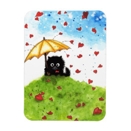 Umbrella Cat Hearts beroemd gemaakt door Bihrle Magneet