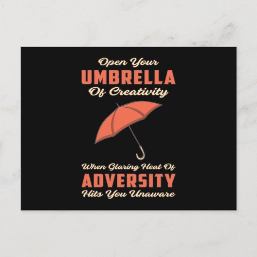 Umbrella Cloud Rain Weather Raindrop Rainy Gift Briefkaart (Voorkant)