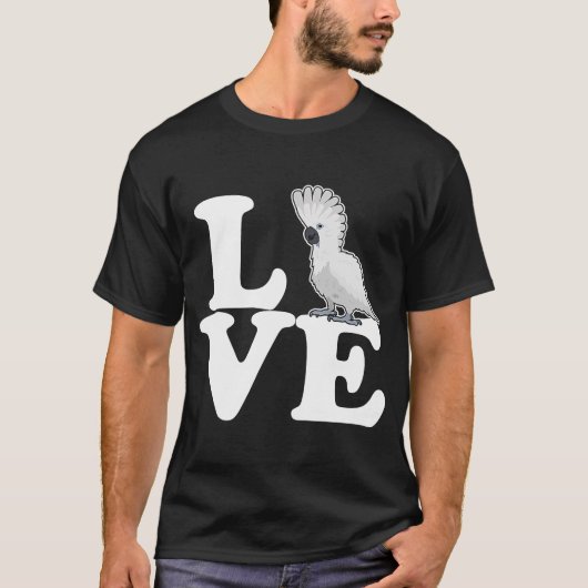 Umbrella Cockato Love Pet Birds Parrot T-shirt (Voorkant)