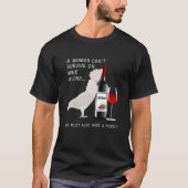 Umbrella Cockato Parrot Wine Loop Drink T-shirt (Voorkant)