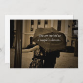 Umbrella Couple's Jack and Jill Shower Invitation Kaart (Voorkant / Achterkant)